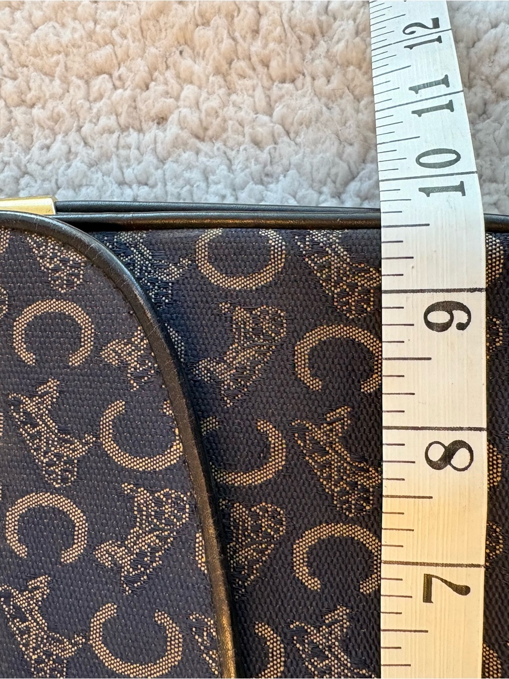 ⭐️RARE⭐️Vintage CELINE Navy C-Macadam Sulky Horse Carriage Flap Bag PRISTINE INT - Picture 16 of 17